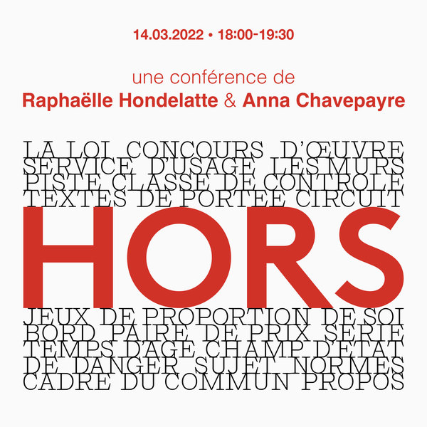 'hors' à l'ENSA Versailles